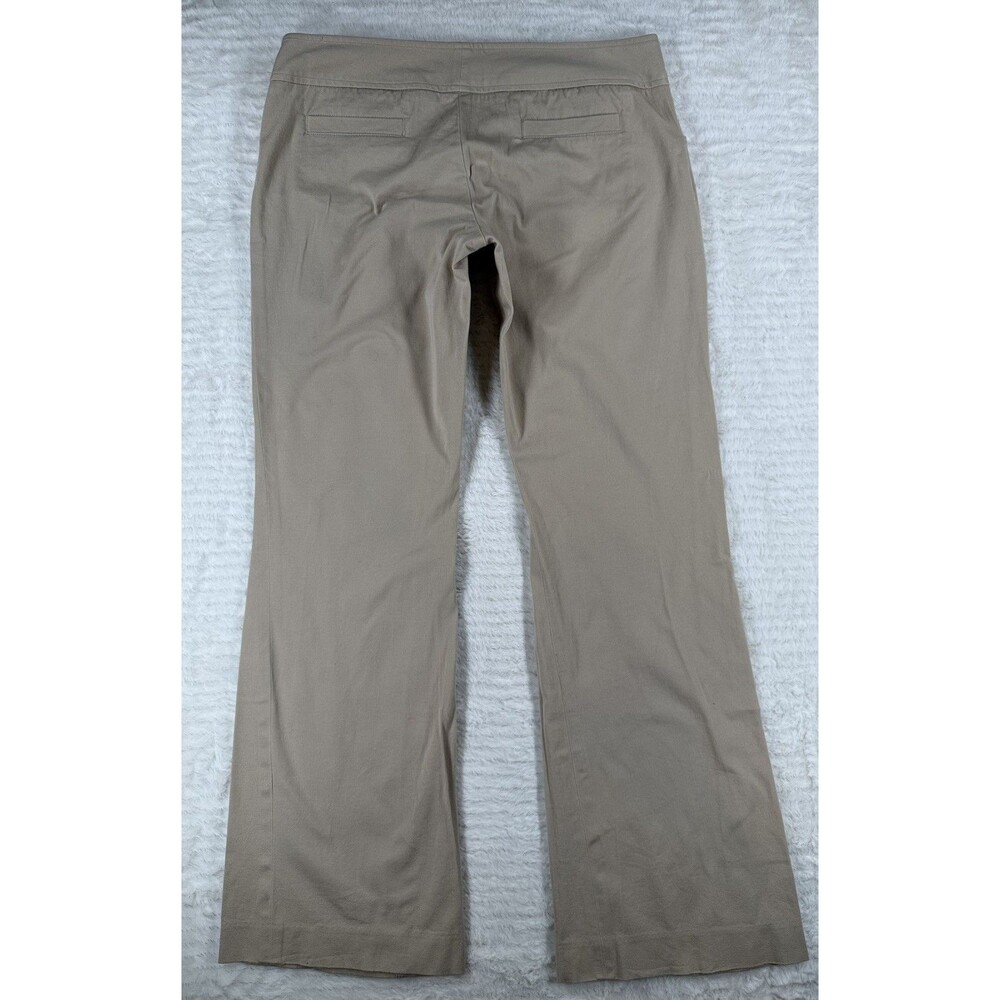 Gianni-Bini Women's Lena Wide Leg Trousers Button Front Sz 10 x 32” Khaki Pants
